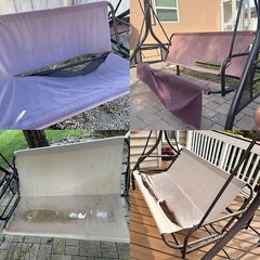 Heavy Duty 3-Seat Outdoor Swing Replacement Seat Cover 64.5″ Waterproof Canvas