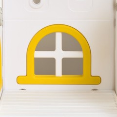 Toddler Skill Builder 98x70x39in Playset with Twin Slides Climb Basket Control