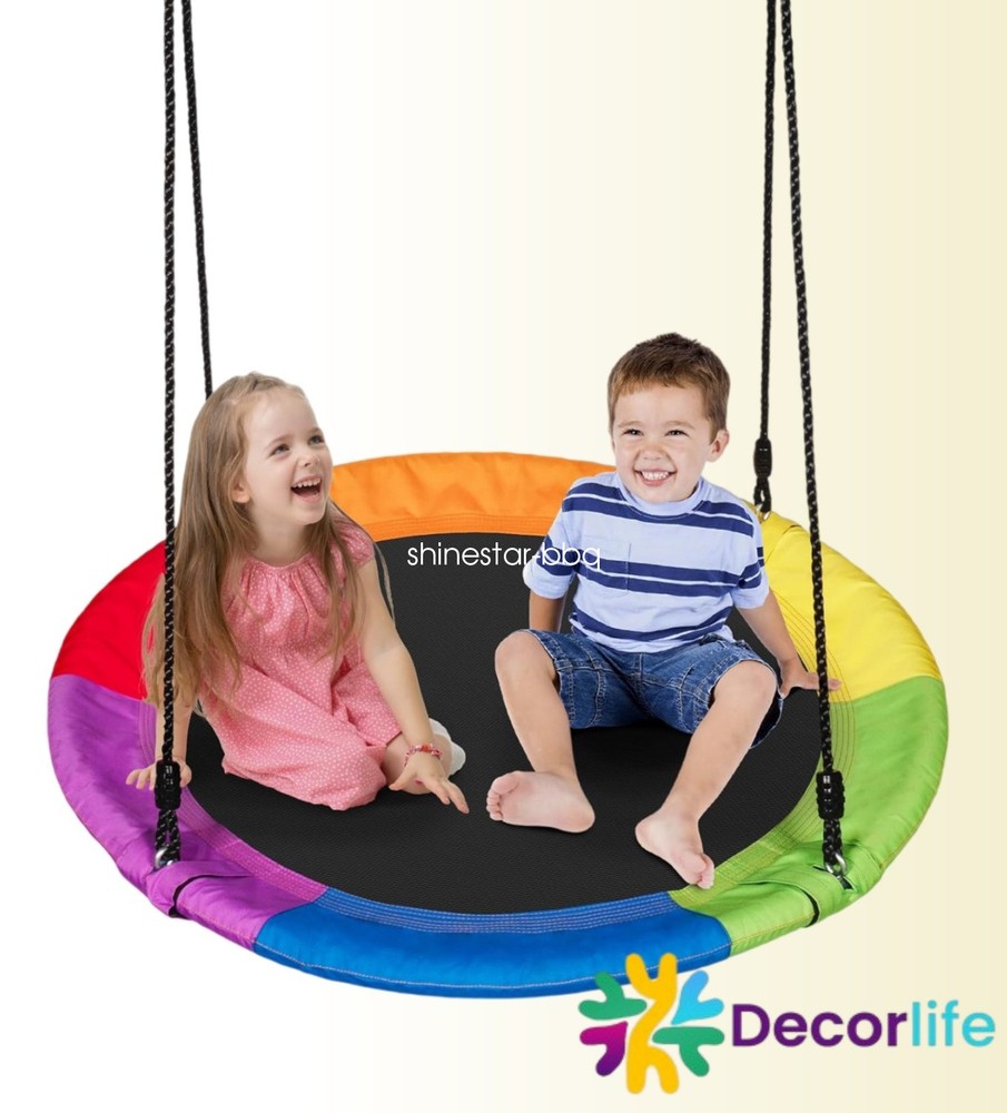 40″ Saucer Tree Swing Outdoor Flying Saucer Rope Swing Platform Swing for Kids