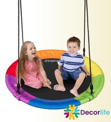 40″ Saucer Tree Swing Outdoor Flying Saucer Rope Swing Platform Swing for Kids