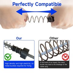 2Pcs PE Stopper for Heavy Duty Stainless Steel Zip Line Spring Brake – Durabl…