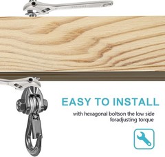 Heavy Duty Swing Hanger 180° with Stainless Steel Swing Hook 800LBS Capacity …
