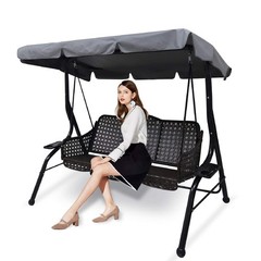 Outdoor Patio Swing Chair Canopy Replacement, 3 Seater Porch Swing Seat Canop…