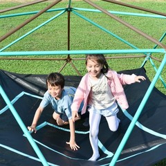 Kids Climbing Dome 12ft, w/ Hammock, Geometric, Holds 1000 lbs