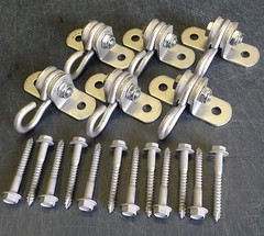 Swingset swing hanger,Galvanized,2 hole narrow,playset,swing hardware,6PC