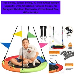 Durable 40-Inch Alloy Steel Tree Swing – 900lb Capacity & Easy Assembly for Kids