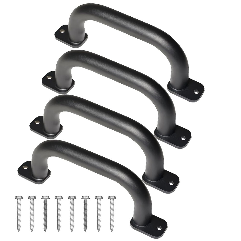 ESPETS 4 Pack of 10 Inch Black Metal Outdoor Playground Handles