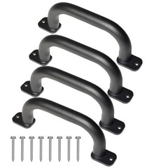 ESPETS 4 Pack of 10 Inch Black Metal Outdoor Playground Handles