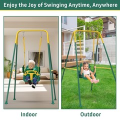 Multifunctional Toddler Swing, Foldable Baby Swing Outdoor & Indoor Use, Easi…