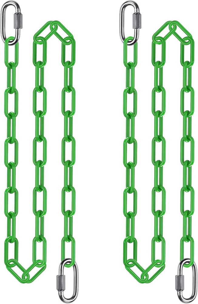 2Pcs 80″ Coated Swing Chain with Carabiners 1000 Lbs Capacity Heavy Duty Hanging