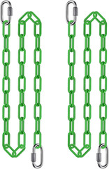 2Pcs 80″ Coated Swing Chain with Carabiners 1000 Lbs Capacity Heavy Duty Hanging