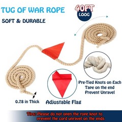 40 Feet Tug of War Rope for Kids and Adults, Outdoor Games Summer Outdoors Ya…