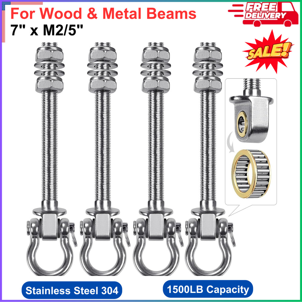 Heavy Duty Swing Hangers with Bearings – Set of 4 Stainless Steel 304 Hardware