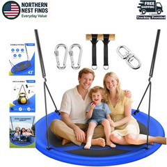 Family-Friendly 43″ Saucer Swing – Waterproof & Tear-Resistant for All Ages