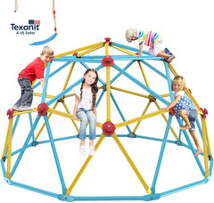 Climbing Dome, 10FT Jungle Gym with Swing for Kids 3 to 10 Outdoor Play Equipmen