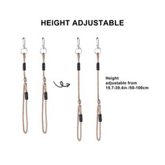 2PC Heavy Duty Length Adjustable Nylon Rope, 39” Swing Extensi… FAST USA SHIP