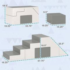 2-Piece Foam Activity Set for Toddlers, Climbing Slide for Ages 1-3