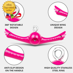 Ninja-Twister Swing Spins Set: Slackline Attachments – 360° Handle Twist-Spin Fl