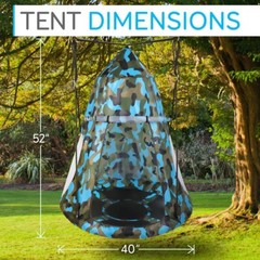 Serenelife Children’s Tree Swing Tent – Indoor/Outdoor-Hanging Rope Swing