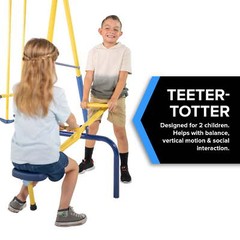 uper 10 Metal Swing Set with Saucer Swing Standing Swing Teeter-Totter Lifetime