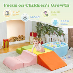 5-Piece Climbing Toys for Toddlers, Baby Foam Blocks,Toddler Climbing Toys Indoo