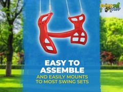 SWING SET STUFF GLIDER WITH ROPE RED playground seat accessory outdoor 0035