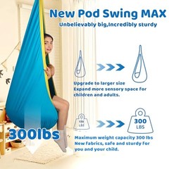 HiCamer Sensory Swing for Kids Indoor and Outdoor Pod Hammock Chair Seat Teal