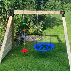 Heavy Duty Swing Set Brackets for A-frame Construction – Rust-Resistant Black…