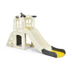 6-in-1 Slide Playset Toddler Climber Indoor Outdoor Gift Kids w/Basketball Hoop