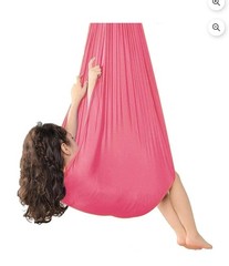 Pink Indoor Therapy Sensory Swing for Girls Teens with Hardware & Unicorn Bag Nw