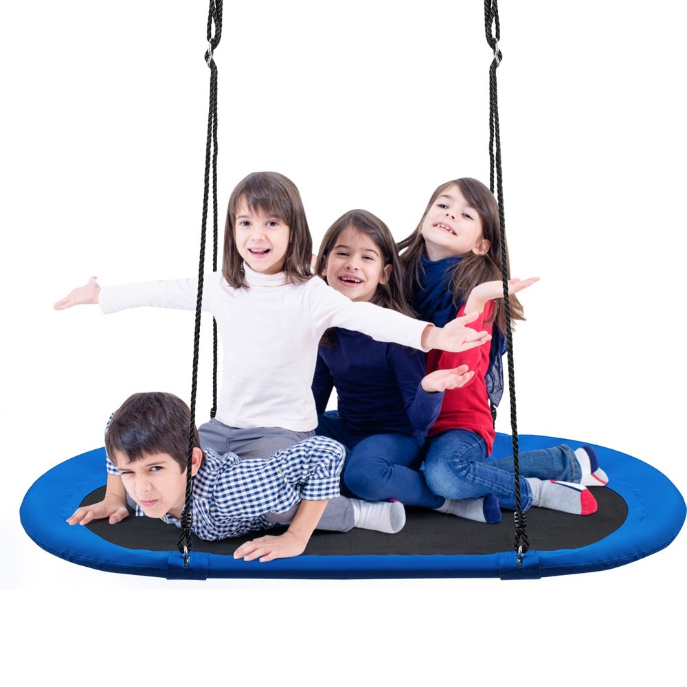Topbuy 60″ Flying Saucer Tree Swing Set Outdoor Oval Swing Adjustable Hanging