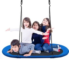 Topbuy 60″ Flying Saucer Tree Swing Set Outdoor Oval Swing Adjustable Hanging