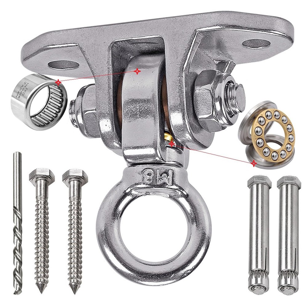 Stainless Steel Heavy Duty Swing Hanger 180°+360° Ceiling Swing Mount Free Sw…