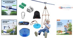 Zipline Kit for Kids & Adults 52 ft Capacity Up to 330 lb Backyard Outdoor Fun