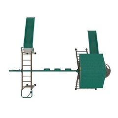 New Lifetime Big Stuff Deluxe Swing Set + 2 Slides, Monkey Bars Outdoor Kids Fun