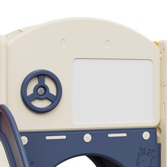 Full Guardrail Kids Slide Climbing Set Interactive Drawing Board & Sports Games