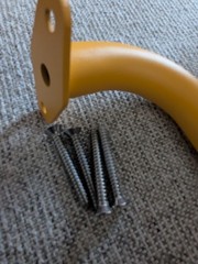New Yellow Metal Playground Safety Handle 17″,Outdoor Swing Set Grab Bar+4Screws