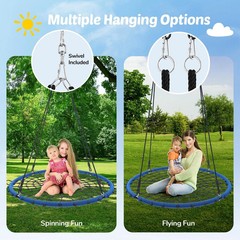 45″ 750lbs Spider Web Tree Swing for Kids & Adults, Outdoor Steel Frame Sauce…