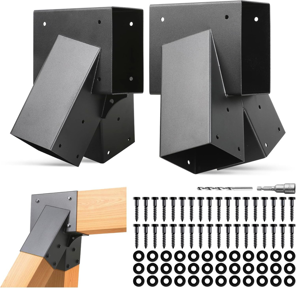 Stainless Steel Heavy Duty Swing Set Bracket Kit – 2-Pack for 4″x4″ & 4″x6