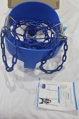 High Back Full Bucket Toddler Swing Seat with 60″ Heavy Duty Plastic Coated Chai