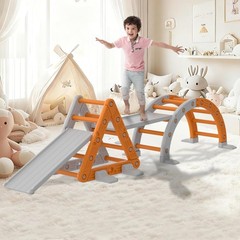 9-in-1 Montessori Pikler Triangle Set with Cushion, Ramp, Arch & Ladder