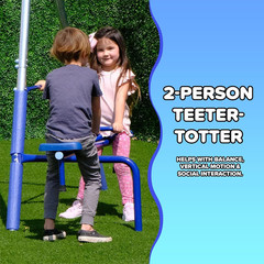 Taylor 700Lbs Galvanized Metal Swing Set for Kids for Backyard & Outdoors with T