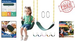 Easy-to-Install Heavy-Duty Swing Seat with 66″ Chains for Kids’ Playgrounds