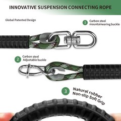 5.6Ft(67″) Heavy Duty Tree Swing Rope Hammock,Tree Swings Hanging Strap,Adjus…