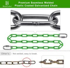 2Pcs 80″ Coated Swing Chain with Carabiners 1000 Lbs Capacity Heavy Duty Hanging