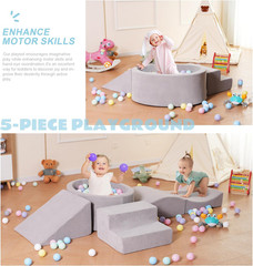 Foam Climbing Blocks with Ball Pit Designed for Toddlers Aged 1-3 -Great for Ind
