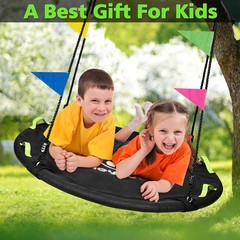 Tree Swing, Saucer Flying Swing 40 Inch for Kids, 900lbs Weight Capacity, wit…