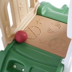 MVP Toddler Climber with Plastic Slide and Basketball Hoop
