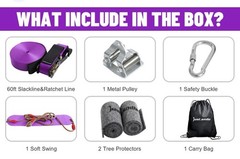 Ripline Zipline Kids With Swing Seat 69ft