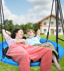 440lb Metal Swing Set Heavy-Duty Stand with Saucer Swing Kids Swing Set Backyard